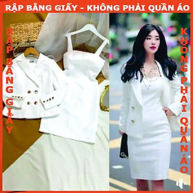 Rập giấy set áo giả vest đầm ôm 1184 (BẢN VẼ)