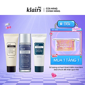 Combo Sữa rửa mặt Gentle Black Facial Cleanser 20ml+Kem dưỡng Rich Moist Soothing Cream 20g+Toner Klairs 30ml