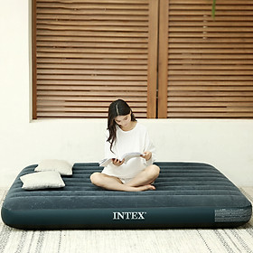 INTEX 2019 new 64731 line pull air mattress camping air bed outdoor mat home air bed lunch break recliner single folding bed 76*191*25cm