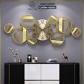 Mua Đồng hồ treo tường nghệ thuật SENCOM thiết kế phong cách Bắc Âu decor trang trí nhà cửa mã 2121- Hàng chính hãng