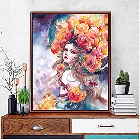 Mua Tranh sơn dầu số hoá tự tô đã căn sẵn khung 40x50 cm (painting by number) - Sarah