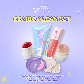 Combo Klean Set 5 món myKella Dịu Nhẹ Cho Làn Da Đon Gian Hóa Quy Trình Makeup