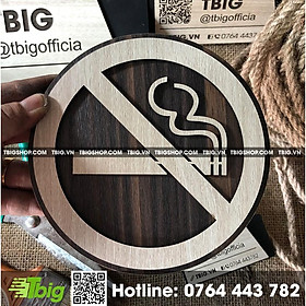 Bảng cấm thuốc bằng gỗ 2 lớp mặt veneer