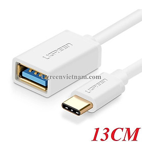 Ugreen 30702 13CM Màu TRắng Dây USB Type-C sang USB 3.0 US154 - Hàng chính hãng