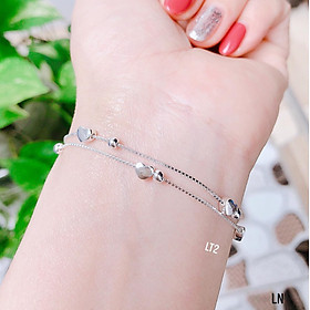 Lắc tay nữ thời trang chất liệu bạc Ý MS145b