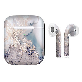 Mua Miếng dán skin chống bẩn cho tai nghe AirPods in hình vân đá - dah007 (bản không dây 1 và 2)