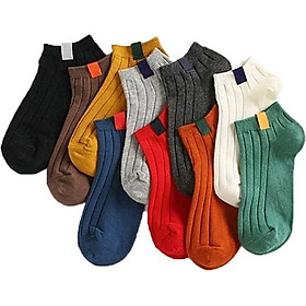 Combo 10 đôi tất gân nữ nhiều màu thời trang, năng động (giao màu ngẫu nhiên)