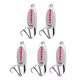 5x Fishing Spoons Vertical Hard Spinnerbaits Bass Baits Freshwater Saltwater