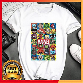 Áo thun unisex marvel chibi siêu cute vải dày mịn