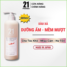 Combo Dầu Gội Giảm Rụng Tóc + Dâu Xả Dưỡng Ẩm Mêm Mượt Tóc  Pharma 21 Nhật Bản - Chai 600ml