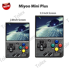Miyoo mini cộng với màu tím mới 3,5 inch màn hình ips retro game cầm tay 3000mah wifi 12000games video di động