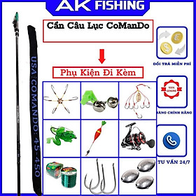 Cần câu lục xa bờ Comando USA lure tải cá 20kg chuyên câu lancer câu cá lóc cao cấp chất lượng giá rẻ