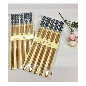 Mua Set 5 đôi đũa hoa xanh nội địa Nhật Bản
