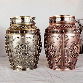 hộp đựng chè và đựng tăm hoàng gia,lọ đựng trà đồng hình bầu cao cấp