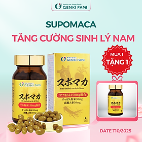 Tăng Cường Sinh Lý Nam Supo Maca Genki Fami Nhật Bản, Chiết Xuất Nhân Sâm, Baba, Hàu Biển - Hộp 90 viên