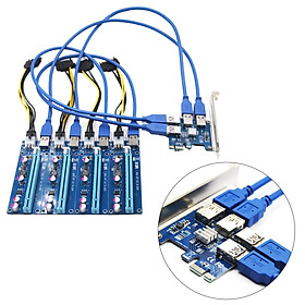 USB 3.0 PCI-E 1X to 16X Riser Card Adapter for BTC Miner PC Desktop