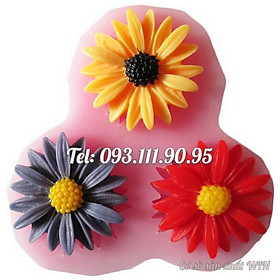 Mua Khuôn silicon làm rau câu 3 hoa cúc - Mã số 1049