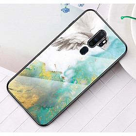 Ốp Lưng Kính Cường Lực Vân Đá Cẩm Thạch Cho OPPO A9 2020