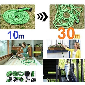 Bộ Vòi Xịt Tưới Cây, Rửa Xe Co Giãn Đa Năng 30M (Màu ngẫu nhiên)