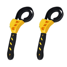 2x Adjustable Strap Wrench Spanner Tool Open Bottles Jars Car Oil Filter S