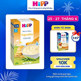 Bột ăn dặm dinh dưỡng Sữa, Ngũ cốc & rau củ tổng hợp HiPP Organic 250g