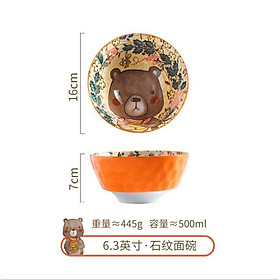 Mua Chén đĩa khay thức ăn sứ tráng men hình gấu dễ thương