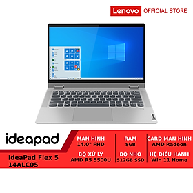 Mua Laptop LENOVO IdeaPad Flex 5 14ALC05 82HU00EJVN R5-5500U|8GD4|512GB|AMD Radeon|14.0FHDT|W11 - Hàng chính hãng