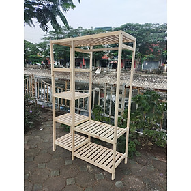 KỆ TREO QUẦN ÁO - GỖ THÔNG DÀI 97cm x CAO 160CM