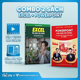 Combo 2 Sách Excel - Power Point ĐÀO TẠO TIN HỌC Chuyên Ứng Dụng Văn Phòng Tặng Kèm Video Khóa Học