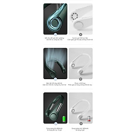 Mua Quạt mini đeo cổ không cánh- Biên độ thổi rộng 360 độ  kết cấu dẫn gió dốc nghiêng tạo cảm giác mát mẻ