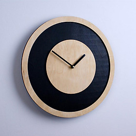 12inch Wooden Wall Clock Battery Operated for Living Room Home Decor