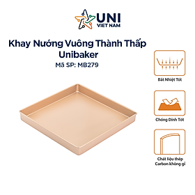 KHAY NƯỚNG VUÔNG THÀNH THẤP UNIBAKER MB279