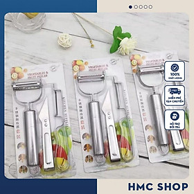 Mua Nạo vỏ củ quả đa năng 2 lưỡi  1 lưỡi  kẹp nhổ lông gà - chất liệu thép không gỉ bền đẹp
