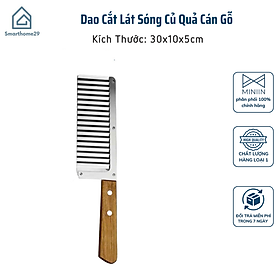 Mua Dao Cắt Lát Sóng Củ Quả Cán Gỗ - Dao Tạo Hình Lượn Sóng Trang Trí Thực Phẩm