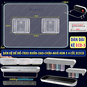 Dán Thay Thế Kệ Để Dao Kéo Nhà Bếp Ecoco Bộ Nhả Kem 3 4 Cốc Để Đồ Tắm Giá Treo Chậu Thau Treo Tường