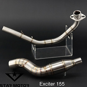 Combo Cổ pô Exciter 150,155 kèm cổ bầu hơi Inox 304