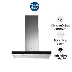 Máy Hút Mùi Áp Tường Electrolux LFT769X - 90 cm - Kết Nối Bếp Từ Hob2Hoo