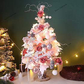 Mua Cây Thông Noel Hồng Tuyết TH01 60cm Phong Cách Hàn Quốc Trang Trí Giáng Sinh