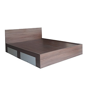 Mua Giường Ngủ Gỗ MDF Phủ Melamine Ngăn Kéo Màu Óc Chó + Trắng HK 577