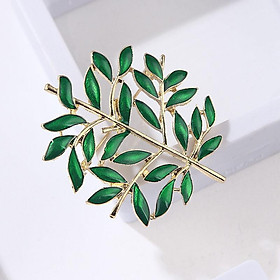 Cài áo lá xanh phong cách Châu Âu GC149