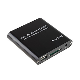 Black 1080P HD HDMI Media Player RMVB MKV for SD SDHC USB JPEG EU Plug