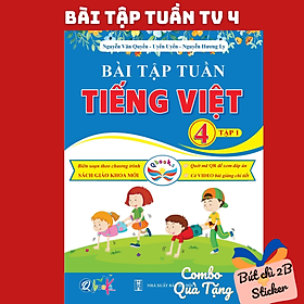 Sách - Bài Tập Tuần Tiếng Việt Lớp 4 - Tập 1 -  Chương trình học Cánh Diều- Có mã QR Video bài giảng