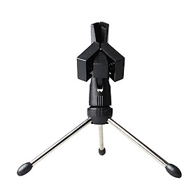Adjustable Metal Tripod Desktop Table Mic Microphone Clamp Clip Holder Stand