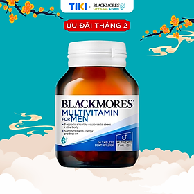 Vitamin Tổng Hợp Hỗ Trợ Sức Khỏe Nam Giới Blackmores Multivitamin For Men Lọ 50 Viên