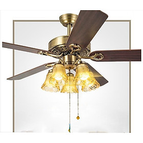 Mua QUẠT TRẦN CÁNH GỖ 5 ĐÈN (122 CM