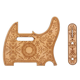 Durable Flower Pattern Maple Guitar Pickguard Anti-scratch Plate for TEL Electric Guitar Replacement Accessory