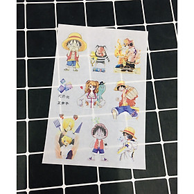 Hình Dán One Piece sticker set 6 bảng ( khoảng 60 miếng ảnh )