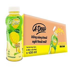 Nước trái cây Thơm Nha Đam A-Dew 450ml Thùng 24 chai