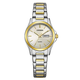 Đồng Hồ Nữ Citizen Pin-Quartz Dây Thép Không Gỉ EQ0614-52A - Mặt Trắng (28mm)