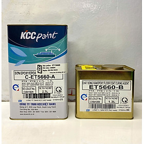 Mua Sơn sàn bê tông epoxy KCC ET5660 Base C màu vàng 3000M _ 4L/Bộ